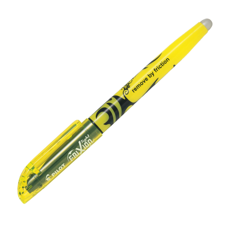 PILOT FRIXION LIGHT EVIDENZIATORE CON PUNTA A SCALPELLO 3.3MM COLORE GIALLO CONF. 12 Pz.